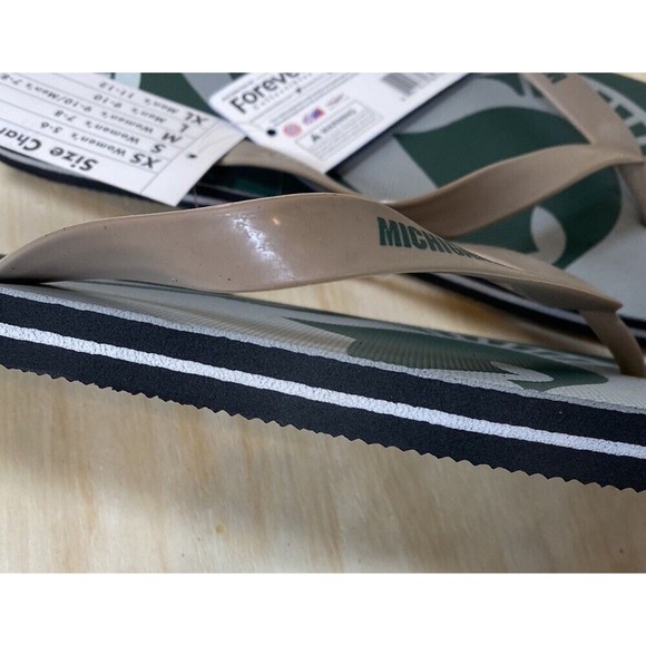 Michigan State Spartans NCAA Men's Flip Flops Team Logo NWT Various Sizes Unisex - Picture 6 of 6